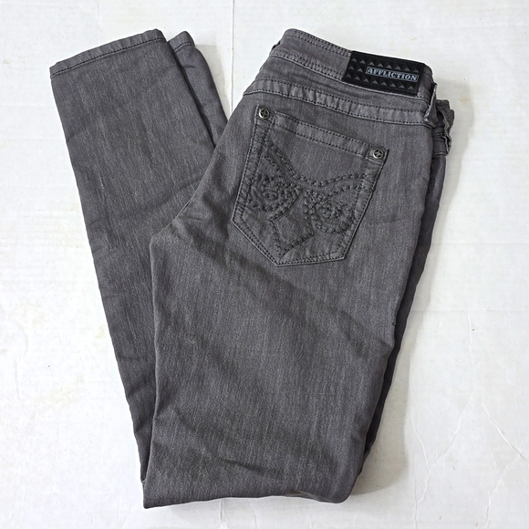 Affliction-Raquel- Size 30 Jean's from the black Premium line- Fluer Gray - Picture 1 of 12